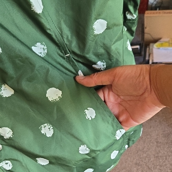 Green Polka Dot Women's Rain Jacket  ✨️ Size 2X ⭐️✨️ - Picture 7 of 11